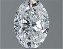 Natural Diamond 1.00 Carats, Oval with  Cut, D Color, SI1 Clarity and Certified by GIA