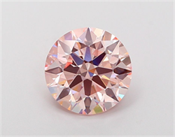 Picture of Lab Grown Diamond 2.55 Carats, Round with Ideal Cut, Fancy Intense Pink Color, VS1 Clarity and Certified by IGI