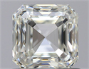 Natural Diamond 0.90 Carats, Asscher with  Cut, K Color, VVS1 Clarity and Certified by GIA