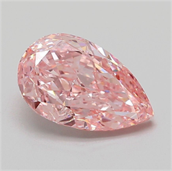 Picture of Lab Grown Diamond 2.02 Carats, Pear with  Cut, Fancy Vivid Pink Color, VVS2 Clarity and Certified by IGI