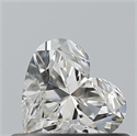Natural Diamond 0.43 Carats, Heart with  Cut, H Color, VVS1 Clarity and Certified by GIA