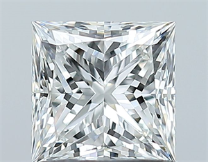 Picture of Natural Diamond 1.01 Carats, Princess with  Cut, G Color, VS1 Clarity and Certified by GIA