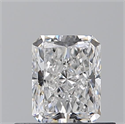 Natural Diamond 0.53 Carats, Radiant with  Cut, E Color, VS2 Clarity and Certified by GIA