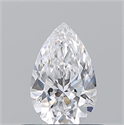 Natural Diamond 0.50 Carats, Pear with  Cut, D Color, VS2 Clarity and Certified by GIA