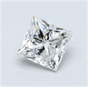 Natural Diamond 0.80 Carats, Princess with  Cut, E Color, VS1 Clarity and Certified by GIA