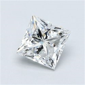Picture of Natural Diamond 0.80 Carats, Princess with  Cut, E Color, VS1 Clarity and Certified by GIA