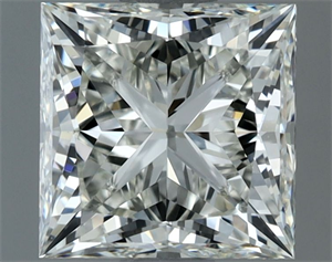 Picture of Natural Diamond 1.51 Carats, Princess with  Cut, H Color, VVS2 Clarity and Certified by IGI