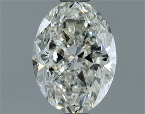 Picture of Natural Diamond 1.02 Carats, Oval with  Cut, H Color, SI2 Clarity and Certified by IGI