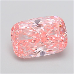 Picture of Lab Grown Diamond 3.40 Carats, CUSHION MODIFIED with  Cut, Fancy Vivid Pink Color, VVS1 Clarity and Certified by IGI