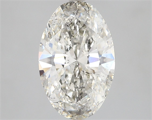 Picture of Natural Diamond 3.07 Carats, Oval with  Cut, H Color, SI2 Clarity and Certified by IGI