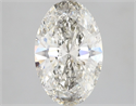 Natural Diamond 3.07 Carats, Oval with  Cut, H Color, SI2 Clarity and Certified by IGI