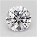 Lab Grown Diamond 1.03 Carats, Round with Ideal Cut, D Color, VVS2 Clarity and Certified by IGI