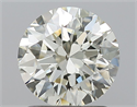 Natural Diamond 1.51 Carats, Round with Excellent Cut, K Color, SI1 Clarity and Certified by IGI