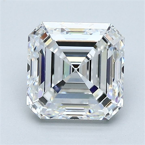 Foto Diamante Natural 1.83 quilates, Asscher , Color F, claridad VS1 y certificado GIA de