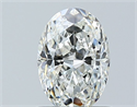 Natural Diamond 1.00 Carats, Oval with  Cut, H Color, SI1 Clarity and Certified by GIA