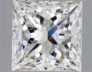 Picture of Natural Diamond 0.90 Carats, Princess with  Cut, J Color, SI1 Clarity and Certified by GIA