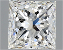 Natural Diamond 0.90 Carats, Princess with  Cut, J Color, SI1 Clarity and Certified by GIA