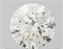 Natural Diamond 0.43 Carats, Round with Excellent Cut, H Color, VVS1 Clarity and Certified by GIA
