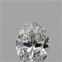 Natural Diamond 0.18 Carats, Oval with  Cut, H Color, VS2 Clarity and Certified by GIA