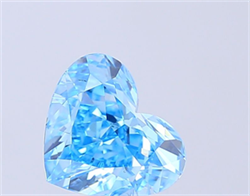 Picture of Lab Grown Diamond 2.23 Carats, Heart with  Cut, Fancy Vivid Blue Color, VVS2 Clarity and Certified by IGI