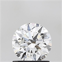 Lab Grown Diamond 1.03 Carats, Round with Ideal Cut, E Color, VVS2 Clarity and Certified by IGI