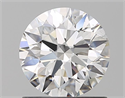 Natural Diamond 1.01 Carats, Round with Excellent Cut, H Color, SI1 Clarity and Certified by GIA
