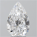 Natural Diamond 3.01 Carats, Pear with  Cut, D Color, SI2 Clarity and Certified by GIA