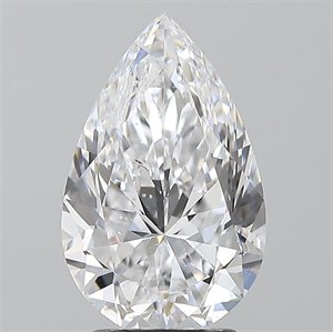 Picture of Natural Diamond 3.01 Carats, Pear with  Cut, D Color, SI2 Clarity and Certified by GIA