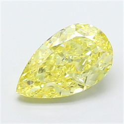 Picture of Lab Grown Diamond 2.16 Carats, Pear with  Cut, Fancy Light Yellow Color, VVS2 Clarity and Certified by IGI