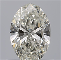 Natural Diamond 0.54 Carats, Oval with  Cut, H Color, IF Clarity and Certified by IGI