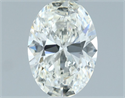 Natural Diamond 1.00 Carats, Oval with  Cut, H Color, VS1 Clarity and Certified by IGI