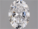 Natural Diamond 0.53 Carats, Oval with  Cut, D Color, VVS1 Clarity and Certified by GIA