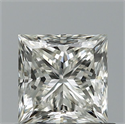 Natural Diamond 0.90 Carats, Princess with  Cut, H Color, VVS1 Clarity and Certified by IGI