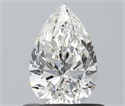 Natural Diamond 0.62 Carats, Pear with  Cut, H Color, VVS1 Clarity and Certified by IGI