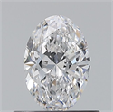 Natural Diamond 0.50 Carats, Oval with  Cut, D Color, VS1 Clarity and Certified by GIA