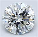 Natural Diamond 3.02 Carats, Round with Excellent Cut, H Color, VS2 Clarity and Certified by GIA