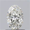 Natural Diamond 0.59 Carats, Oval with  Cut, H Color, VS1 Clarity and Certified by GIA