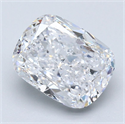 Natural Diamond 3.01 Carats, Cushion with  Cut, D Color, SI2 Clarity and Certified by GIA