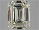 Natural Diamond 3.01 Carats, Emerald with  Cut, K Color, VS1 Clarity and Certified by HRD