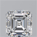 Diamante Natural 0.90 quilates, Asscher , Color D, claridad VVS2 y certificado GIA