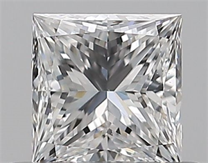 Picture of Natural Diamond 0.46 Carats, Princess with  Cut, E Color, VS1 Clarity and Certified by GIA