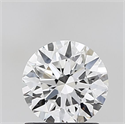 Lab Grown Diamond 1.30 Carats, Round with Ideal Cut, D Color, VVS2 Clarity and Certified by IGI