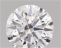 Lab Grown Diamond 1.38 Carats, Round with Ideal Cut, D Color, VVS2 Clarity and Certified by IGI