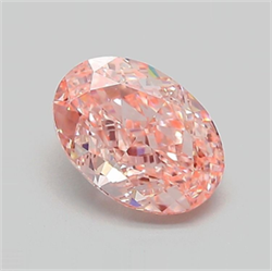 Picture of Lab Grown Diamond 1.71 Carats, Oval with  Cut, Fancy Vivid Pink Color, VVS2 Clarity and Certified by IGI