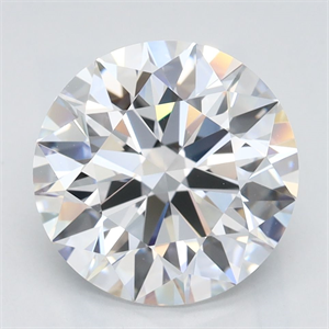 Picture of Lab Grown Diamond 3.02 Carats, Round with Ideal Cut, D Color, VVS1 Clarity and Certified by IGI