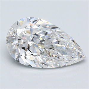 Picture of Natural Diamond 3.71 Carats, Pear with  Cut, E Color, VS2 Clarity and Certified by GIA