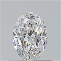 Natural Diamond 0.55 Carats, Oval with  Cut, D Color, VS2 Clarity and Certified by GIA