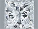 Natural Diamond 1.00 Carats, Princess with  Cut, D Color, VS2 Clarity and Certified by GIA