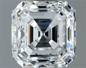 Picture of Natural Diamond 1.01 Carats, Asscher with  Cut, G Color, VVS2 Clarity and Certified by IGI