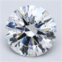 Natural Diamond 5.13 Carats, Round with Excellent Cut, E Color, VS2 Clarity and Certified by GIA
